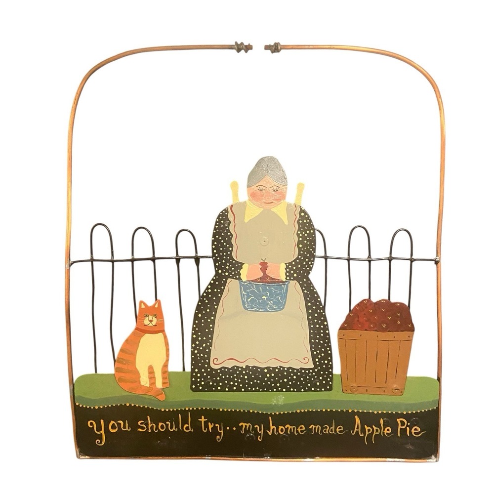 Kitchen Decorative Metal Wall Art 12" X 14" Grandma Try My Homemade Apple Pie